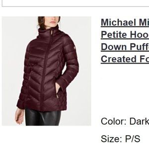 Michael Kors Petite Hooded Packable Puffer Coat